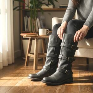 Fiorentini+Baker Eternity Boots Womens Sz 9 Iconic Moto Biker 7040 Brown Leather